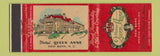 Matchbook Cover - Hotel Queen Anne New Bern NC