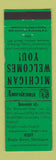 Matchbook Cover - Eagle River MI Perkins Americana