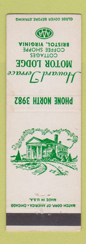 Matchbook Cover - Howard Terrace Motor Lodge Bristol VA