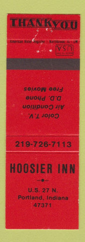 Matchbook Cover - Hoosier Inn Portland IN