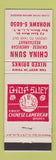 Matchbook Cover - China Sunn Chinese Restaurant Bay Shore LI NY