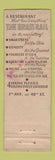 Matchbook Cover - The Brass Rail New York City feature WORN