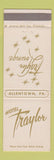 Matchbook Cover - Hotel Traylor Allentown PA