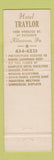 Matchbook Cover - Hotel Traylor Allentown PA