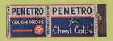 Matchbook Cover - Penetro for Chest Colds Cough Drops WEAR