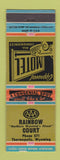 Matchbook Cover - Rainbow Court Motel Thermopolis WY low phone #