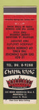 Matchbook Cover - China King Chinese Restaurant Montreal QC