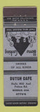 Matchbook Cover - Dutch Cafe Mobile AL Otto's