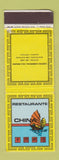 Matchbook Cover - China Restaurante Algarve Portugal  WEAR