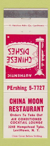 Matchbook Cover - China Moon Restaurant Levittown NY Chinese
