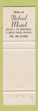 Matchbook Cover - Belval Restaurant Chinese Granby QC