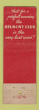 Matchbook Cover - Belmont Club Miami Beach FL boxing WEAR