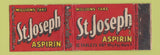 Matchbook Cover - St Joseph Aspirin WEAR