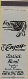 Matchbook Cover - Lariat Bowling billiards Red Bluff CA snooker