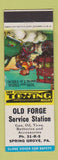 Matchbook Cover - Old Forge Service oil gas Spring Grove PA