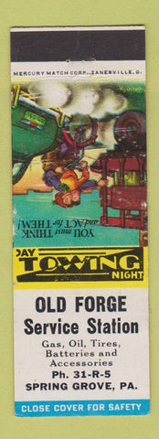 Matchbook Cover - Old Forge Service oil gas Spring Grove PA