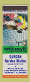 Matchbook Cover - Duncan Service oil gas Tarrant AL