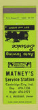 Matchbook Cover - Matney's Service oil gas Cambridge City IN