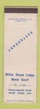 Matchbook Cover - White House Lodge Motor Court St John NB WEAR