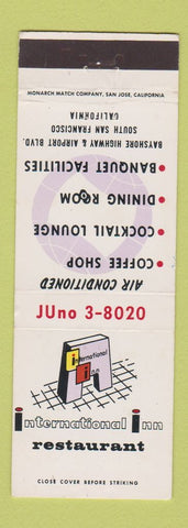 Matchbook Cover - International Inn Restaurant South San Francisco CA