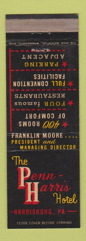 Matchbook Cover - Penn Harris Hotel Harrisburg PA