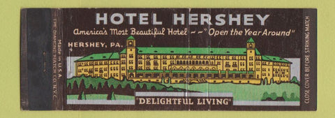 Matchbook Cover - Hotel Hershey PA WEAR Full Length