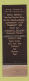 Matchbook Cover - Hotel Hershey PA WEAR Full Length