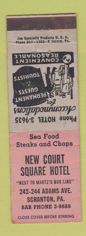 Matchbook Cover - New Court Square Hotel Scranton PA