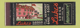 Matchbook Cover - Luke's Lodge Newport RI
