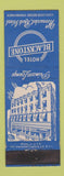 Matchbook Cover - Hotel Blackstone Woonsocket RI