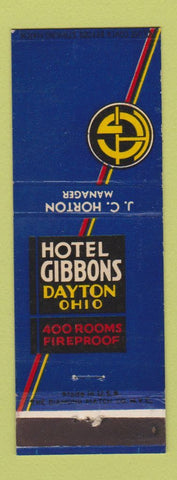 Matchbook Cover - Hotel Gibbons Dayton OH