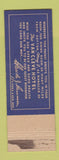 Matchbook Cover - Van Cleve Hotel Dayton OH