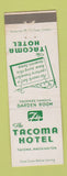 Matchbook Cover - Tacoma Hotel Tacoma WA