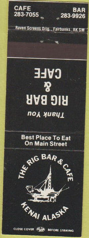 Matchbook Cover - Rig Bar Cafe Kenai AK