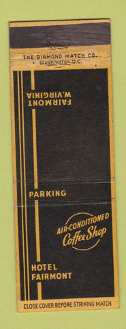 Matchbook Cover - Hotel Fairmont Fairmont WV