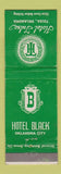 Matchbook Cover - Hotel Black Okalahoma City OK Tulsa WEAR