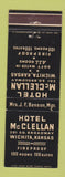 Matchbook Cover - Hotel McClellan Wichita KS