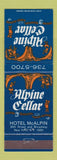 Matchbook Cover - Hotel McAlpin New York City Alpine Cellar #1