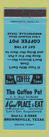 Matchbook Cover - Coffee Pot Restaurant Brownsville TX