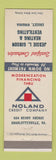 Matchbook Cover - Noland Heating Ventilating Crozet VA Jessie Gibson