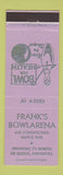 Matchbook Cover - Frank's Bowlarrena Bowling De Queen AR