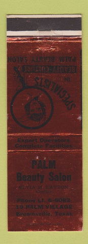 Matchbook Cover - Palm Beauty Salon Brownsville TX