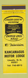 Matchbook Cover - Kancamagus Motor Lodge Lincoln NH YELLOW