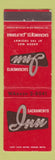 Matchbook Cover - Sacramento Inn CA
