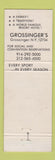 Matchbook Cover - Grossinger's NY Resort WEAR