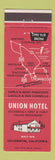 Matchbook Cover - Union Hotel Occidental CA