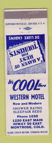 Matchbook Cover - Western Motel Montrose Colorado