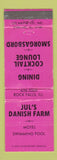 Matchbook Cover - Jul's Danish Farm Motel Rock Falls ID WEAR
