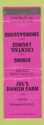 Matchbook Cover - Jul's Danish Farm Motel Rock Falls ID WEAR