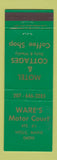 Matchbook Cover - Ware's Motor Court Motel Wells ME WEAR
